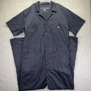 Dickies Flex Coveralls Mens 2XL Tall Navy Short Sleeve Workwear 33274DN